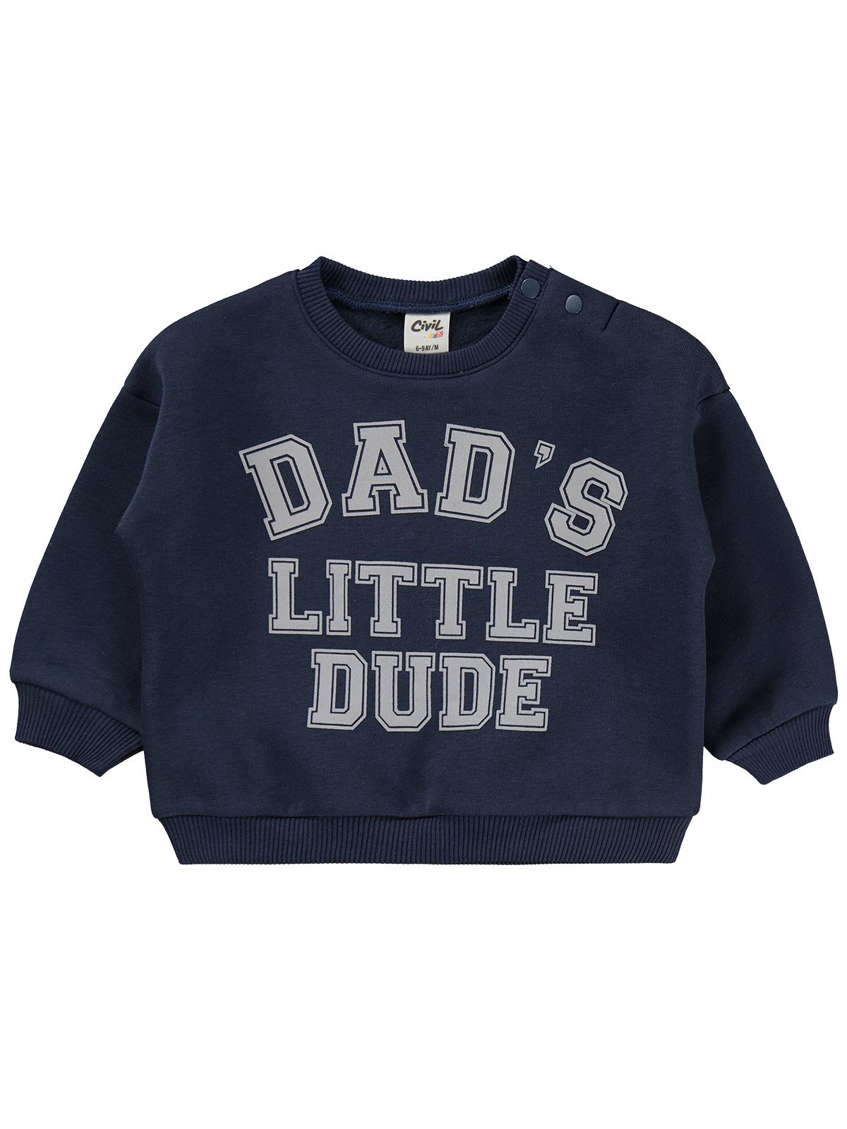 Civil Baby Dad's Little Dude  6-18 Ay Takım - Lacivert