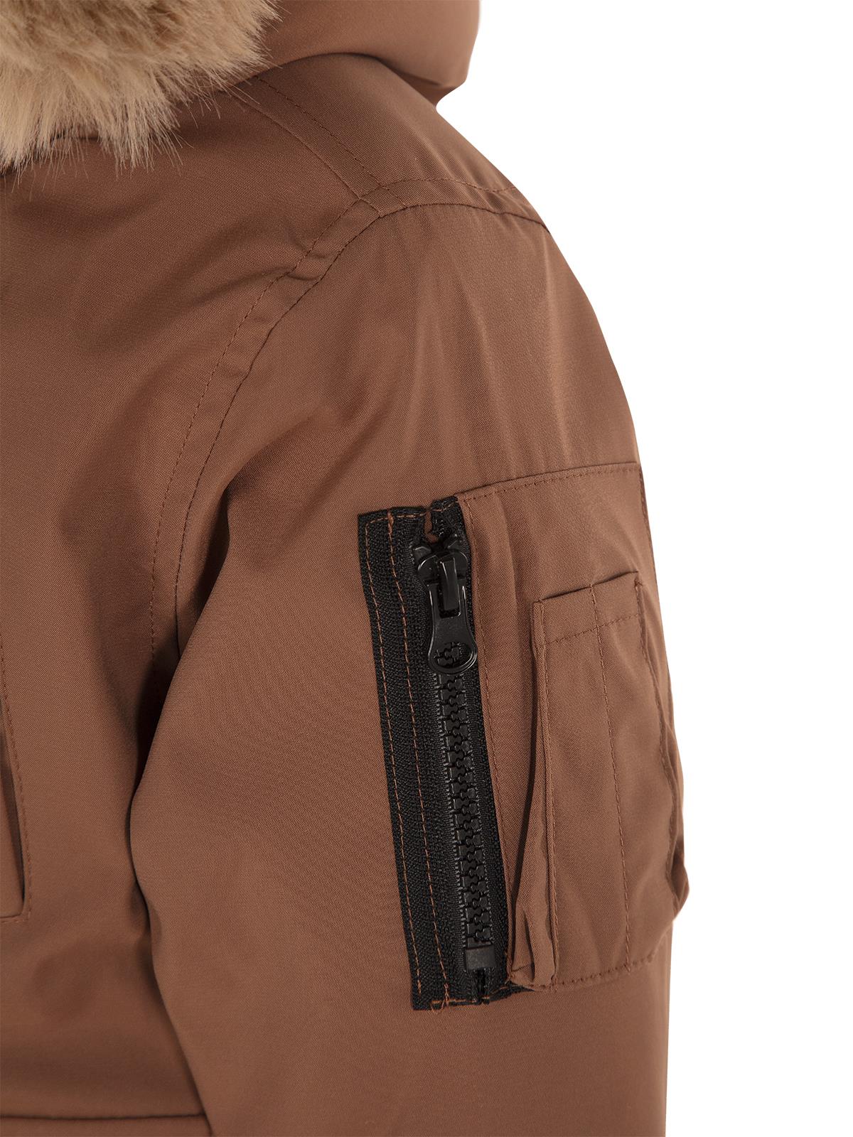 Civil Boys Kapüşonu Kürklü 2-5 Yaş Parka - Kahve