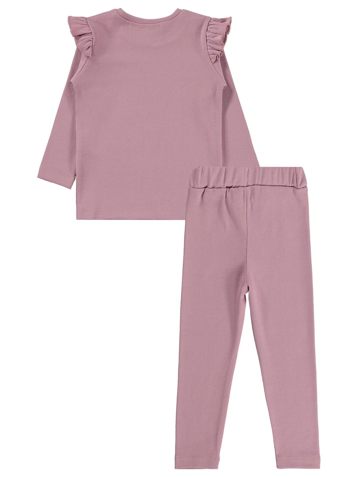 Civil Girls Fıfır Kollu 6-9 Yaş Takım - Pembe