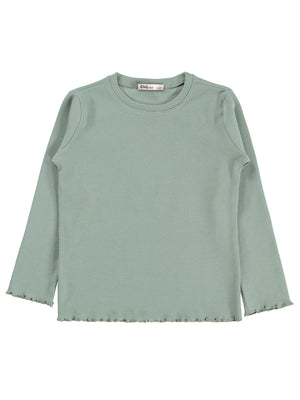 Civil Kız Çocuk Sweatshirt | Kaşkorse Uzun Kol Bisiklet Yaka | Okul Kreş ve Günlük Kullanım - Yeşil