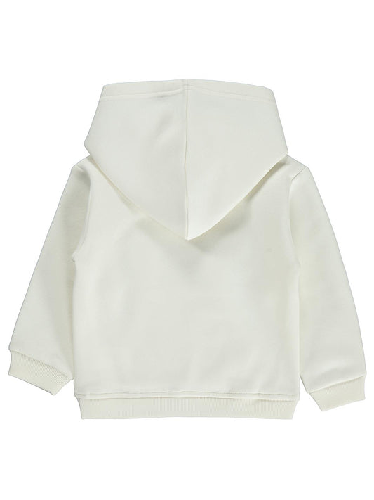 Civil Girls Kanguru Cepli 2-5 Yaş Sweatshirt - Ekru