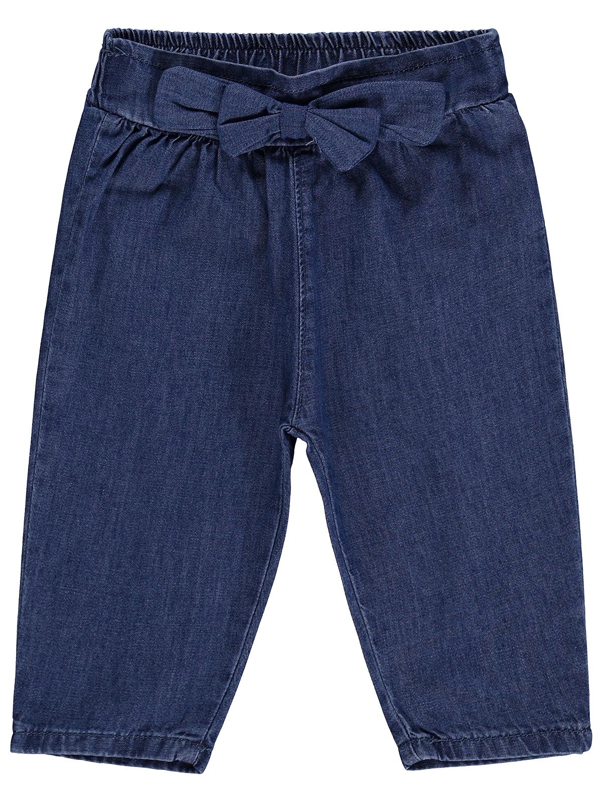 Civil Baby Fiyonk Bağcıklı 6-18 Ay Pantolon Kot - Mavi
