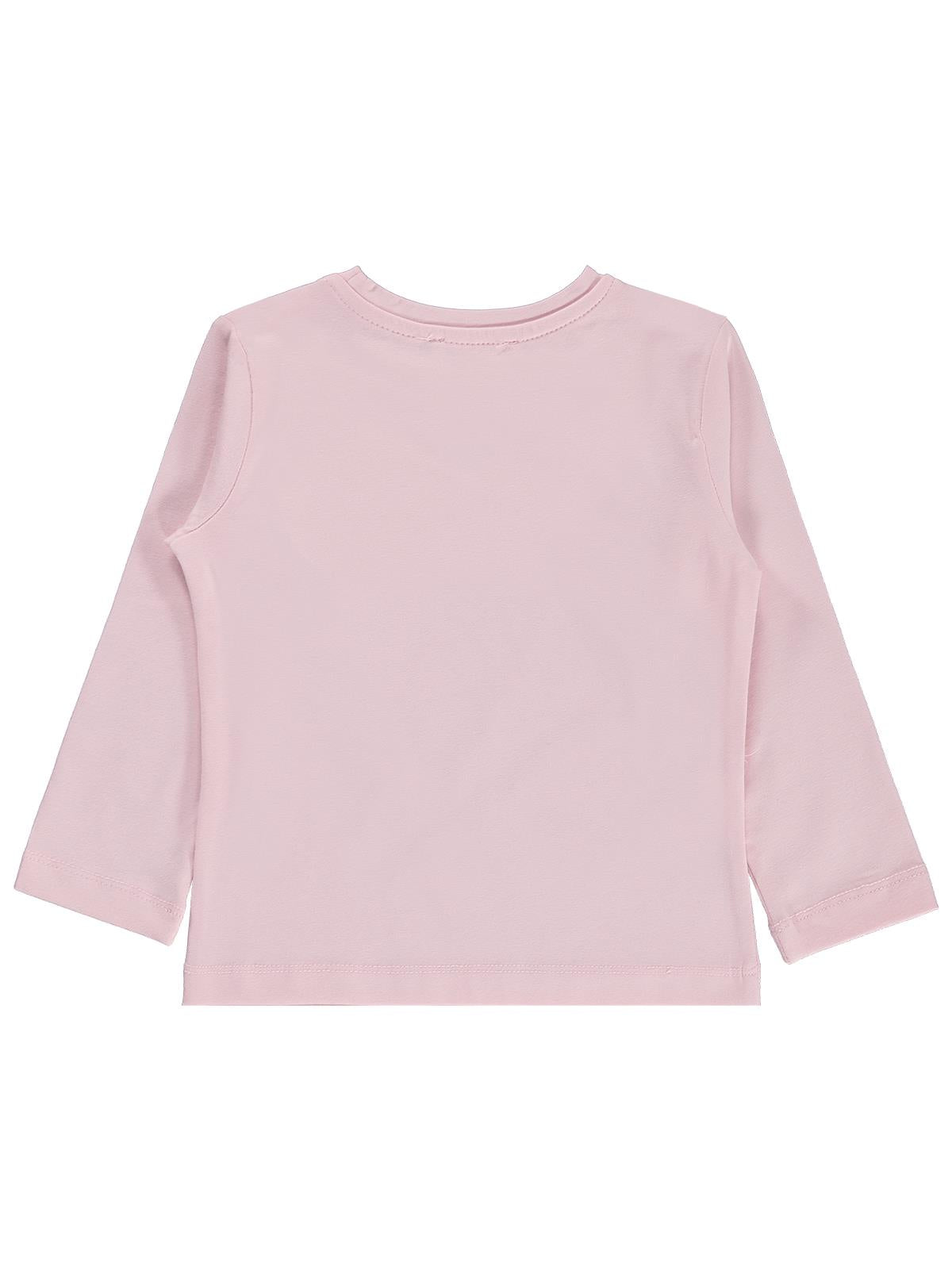 Civil Girls  Kız Çocuk Basic Sweatshirt | Likralı Süprem Uzun Kol | Okul Kreş ve Günlük Kullanım - Pudra