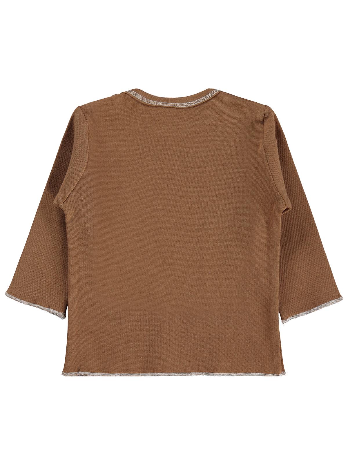 Civil Baby Fiyonklu Düz 6-18 Ay Sweatshirt - Kahve