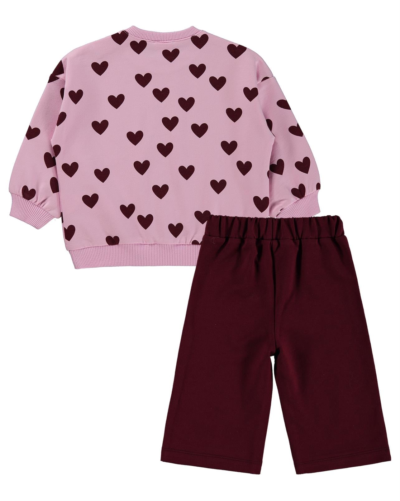 Civil Baby Kalp Empirme 6-18 Ay Takım - Pembe