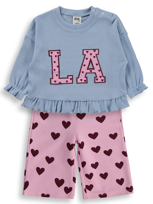 Civil Baby LA Aplikeli 6-18 Ay Takım - Mavi