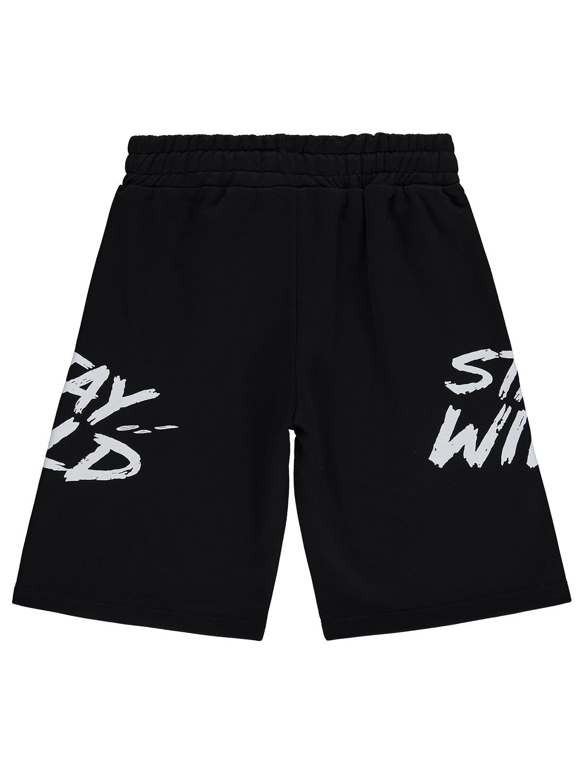 Civil Boys Stay Wild Baskılı 10-13 Yaş Kapri - Siyah