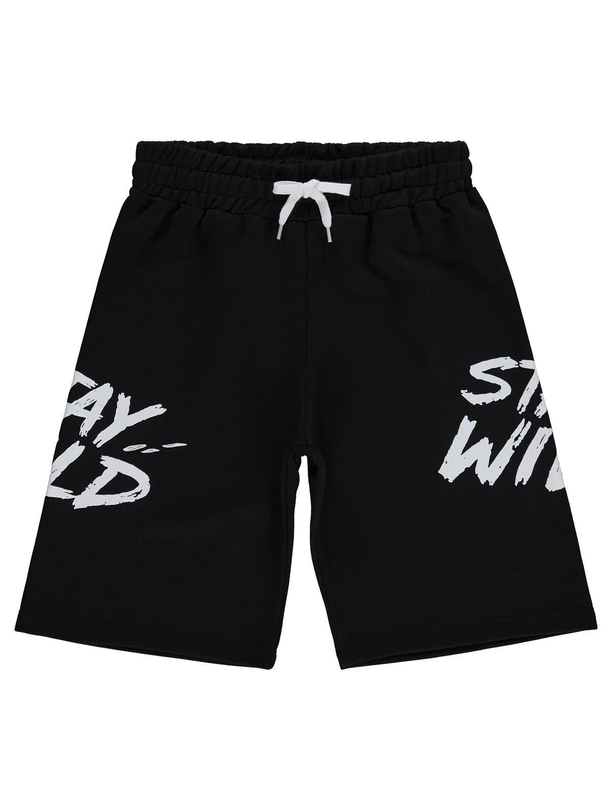 Civil Boys Stay Wild Baskılı 10-13 Yaş Kapri - Siyah