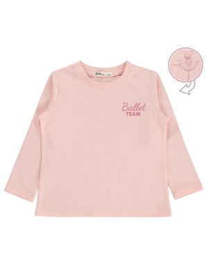 Civil Girls Ballet Team Baskılı 2-5 Yaş Sweatshirt - Pembe