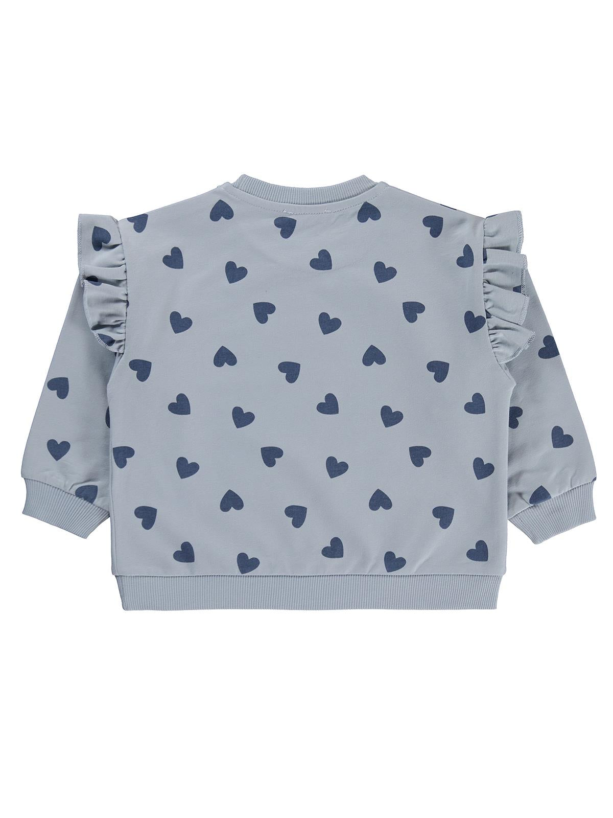 Civil Girls Kalp Desenli 2-5 Yaş Sweatshirt - Mavi