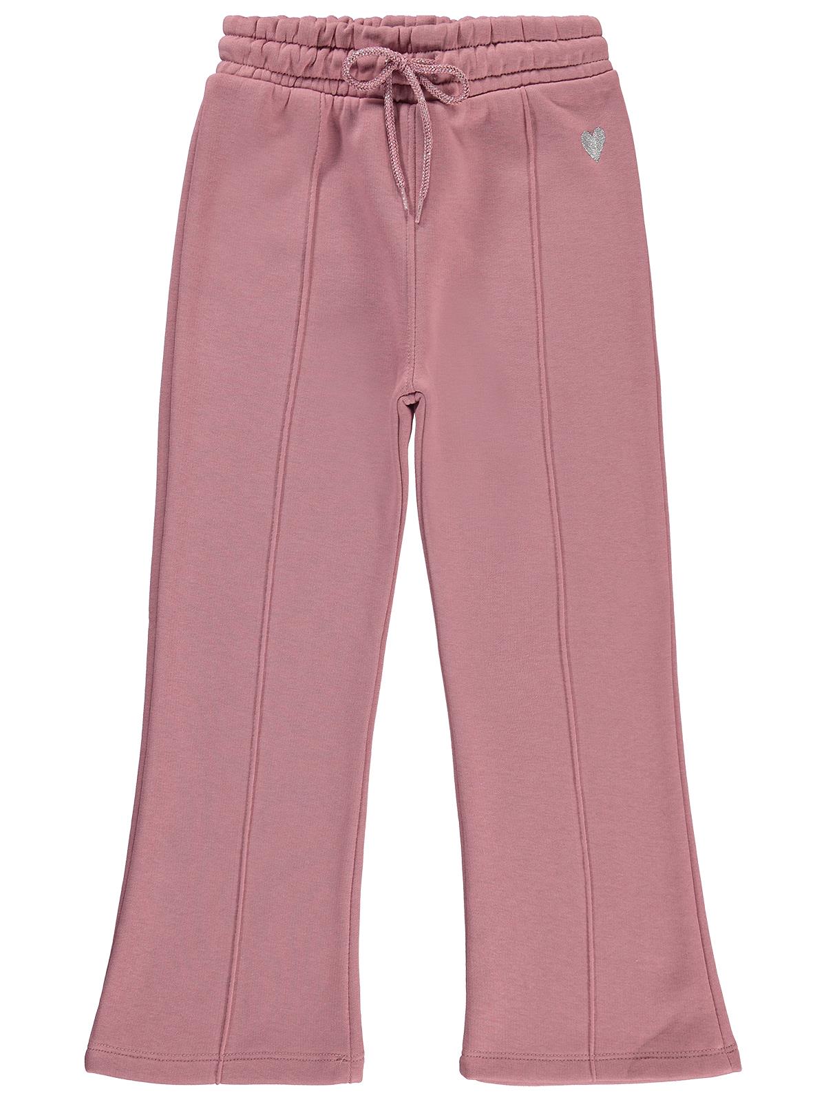 Civil Girls Kalp Nakışlı 10-13 Yaş Eşofman Altı - Pembe