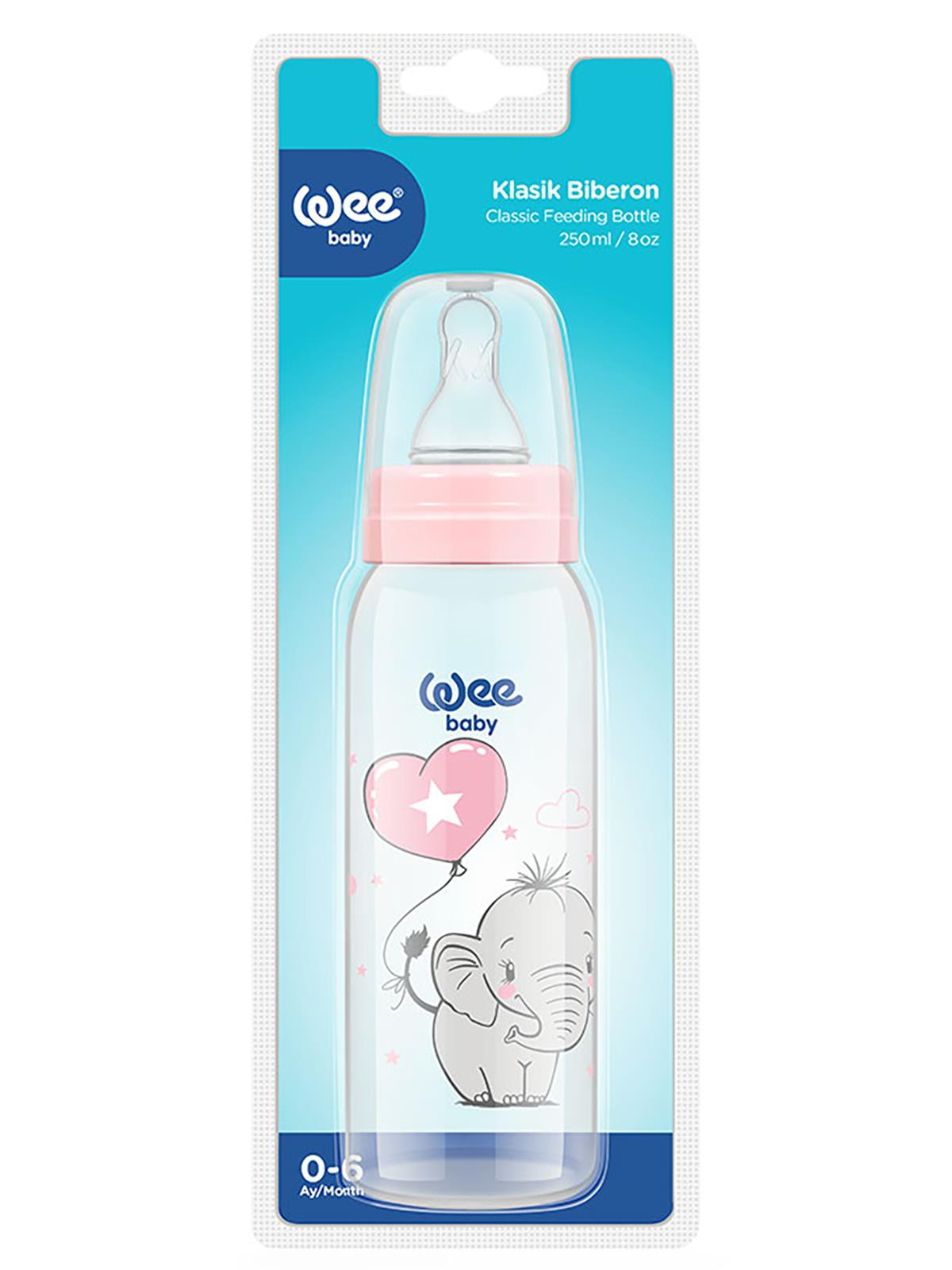 Wee Baby Klasik PP Biberon 250 ml  - Pembe
