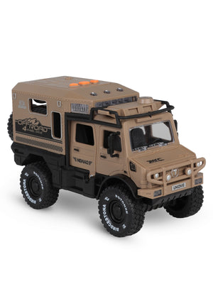 Vardem Kutulu Sürtmeli Işıklı Müzikli Off-Road Lüks Araba - Kahverengi