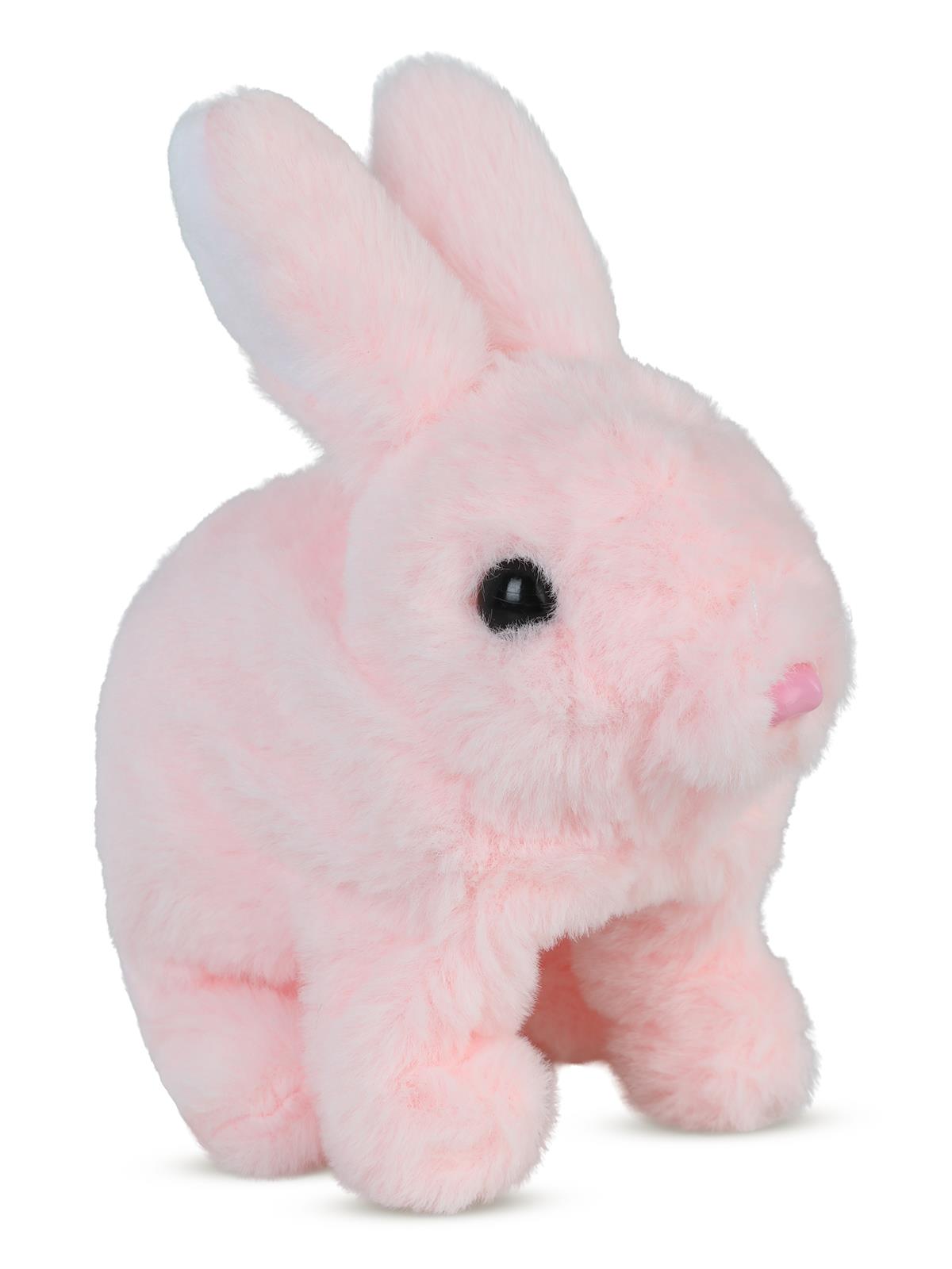 Vardem Sesli Hareketli Pelüş Evcil Tavşan - Pembe
