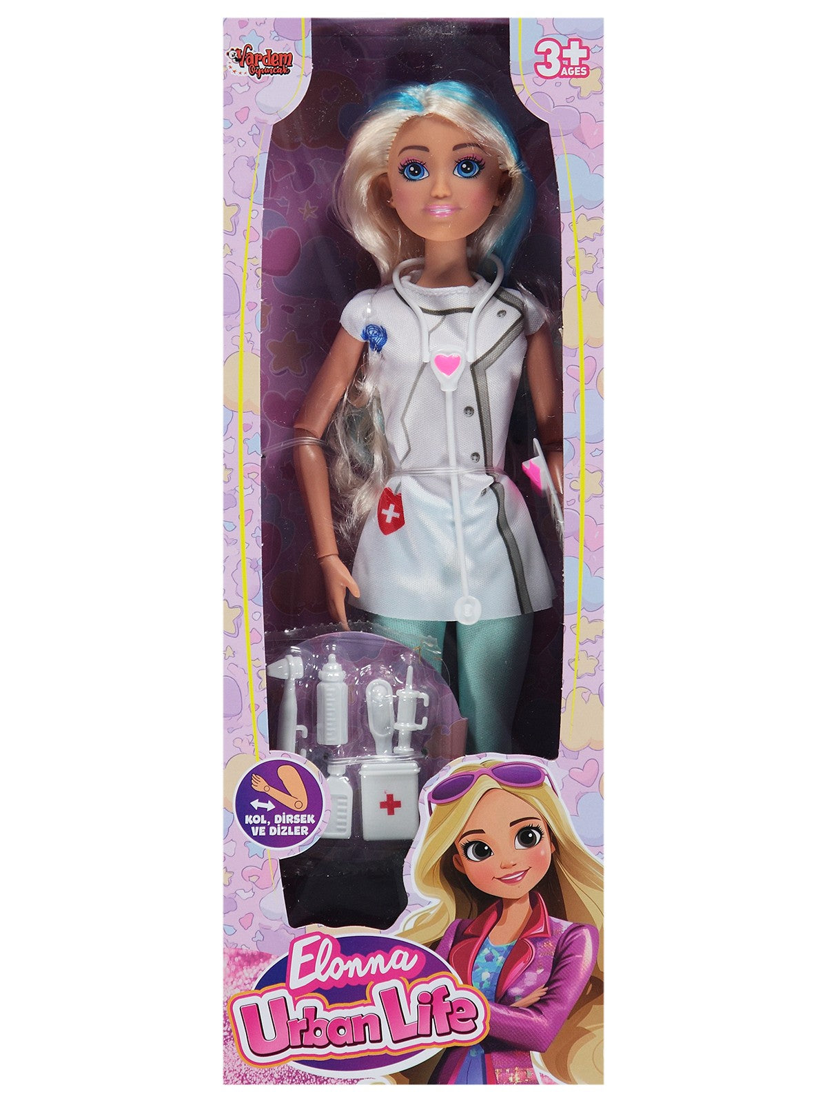 Vardem Kutulu 29 Cm 4 Asorti Aksesuarlı Bebek - Beyaz