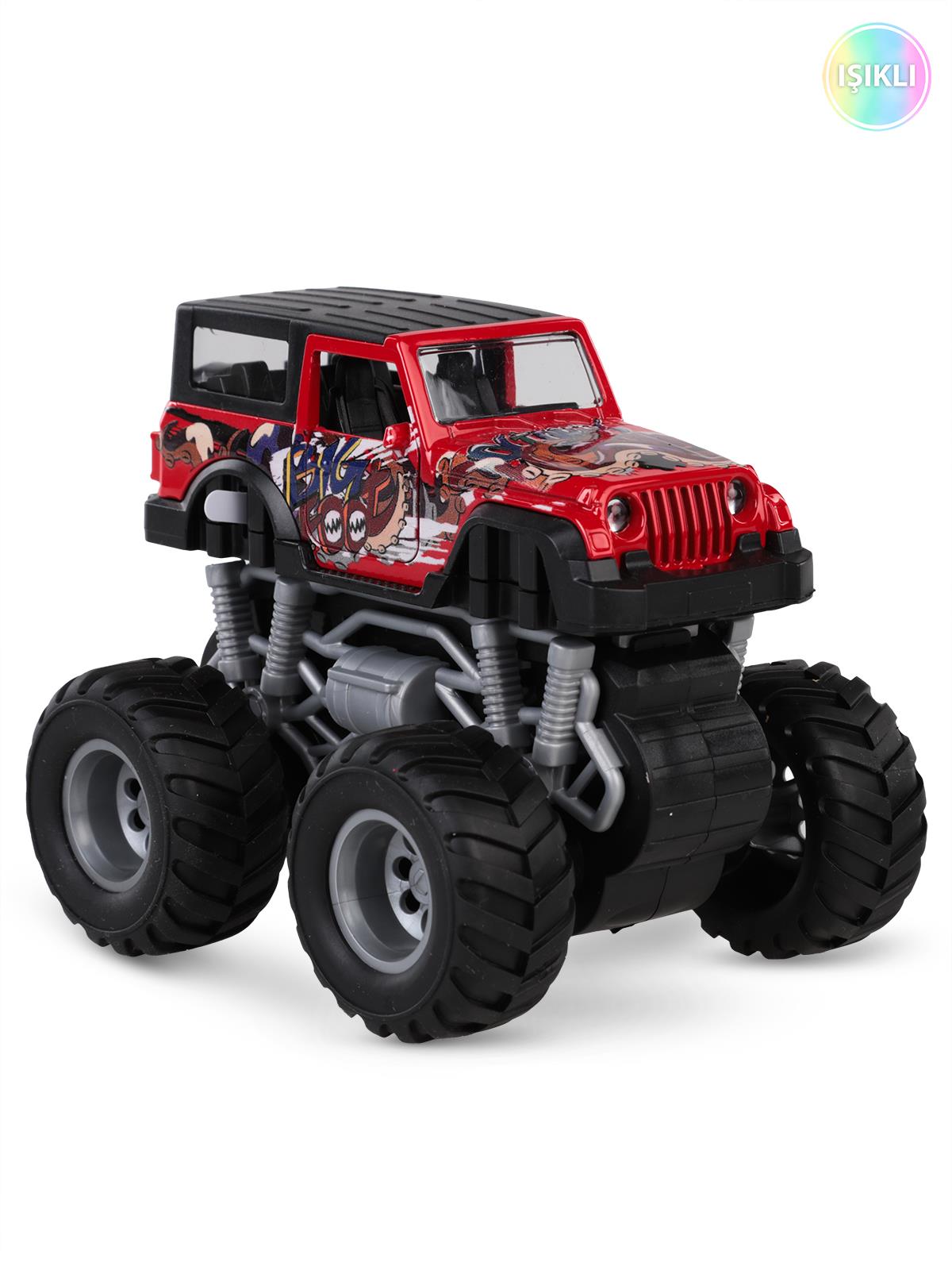 Vardem Oyuncak Isıklı- Muzıklı 1:32 Safarı Kralı Jeep 4x4 - Kırmızı