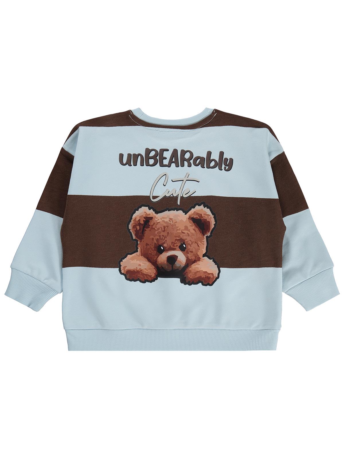 Civil Boys TEDDY BASKILI 2-5 Yaş Sweatshirt - Mavi