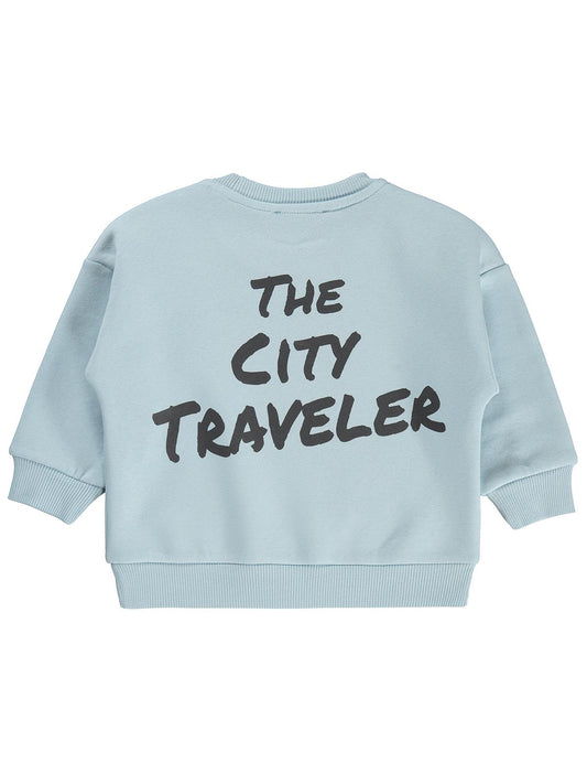 Civil Boys Traveller Baskılı 2-5 Yaş Sweatshirt - Mavi