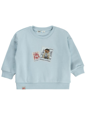 Civil Boys Traveller Baskılı 2-5 Yaş Sweatshirt - Mavi