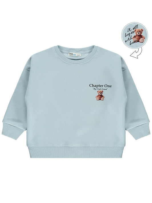 Civil Boys Chapter One Baskılı 2-5 Yaş Sweatshirt - Mavi