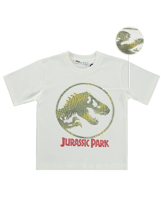 Jurassic World 2-9 Yaş Tişört - Ekru