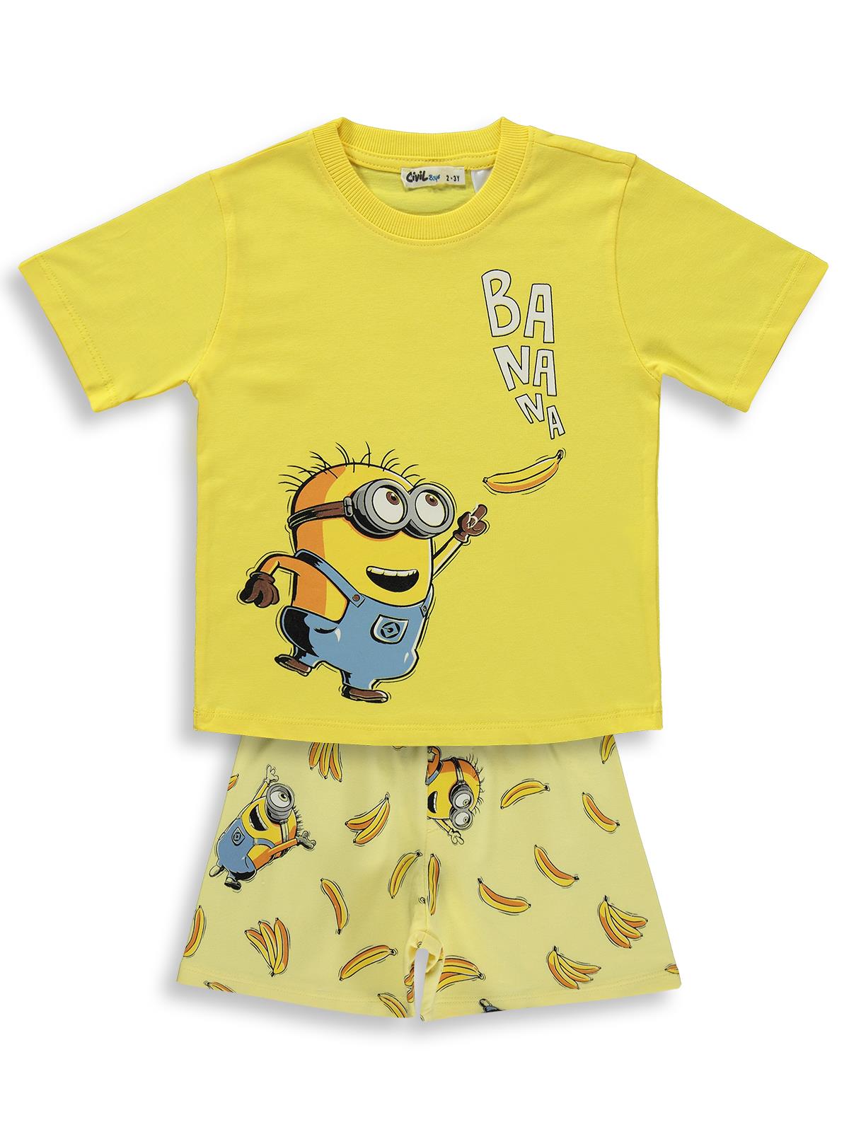 Minions 2-9 Yaş Şortlu Takım - Sarı