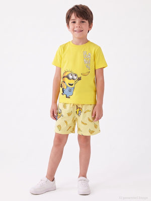 Minions 2-9 Yaş Şortlu Takım - Sarı