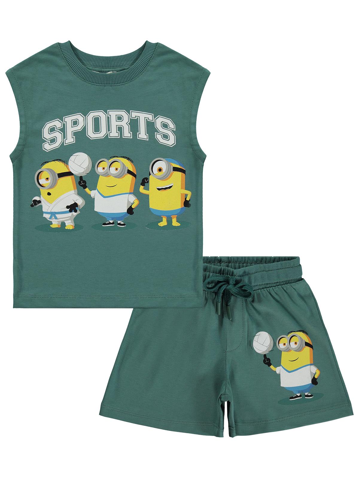 Minions 2-9 Yaş Şortlu Takım - Yeşil