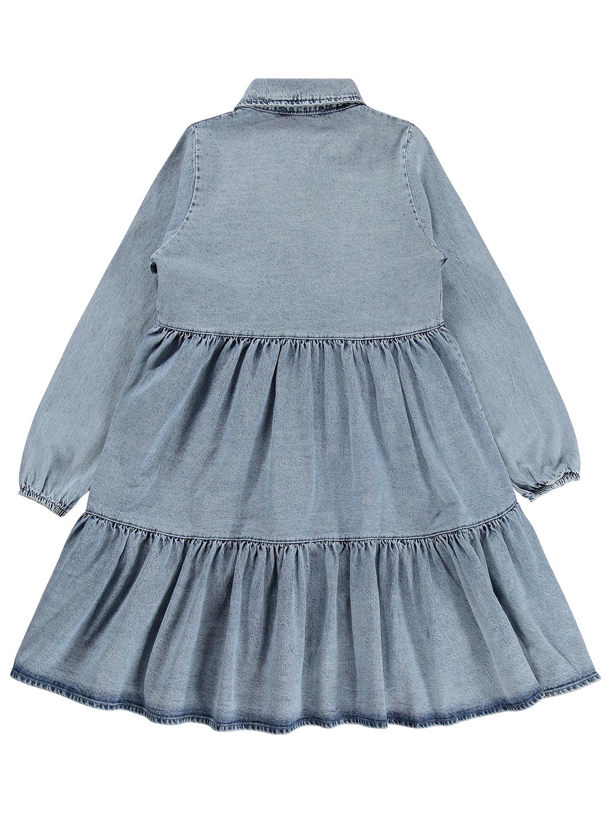 Civil Girls Denim Gömlek 10-13 Yaş Elbise - Mavi