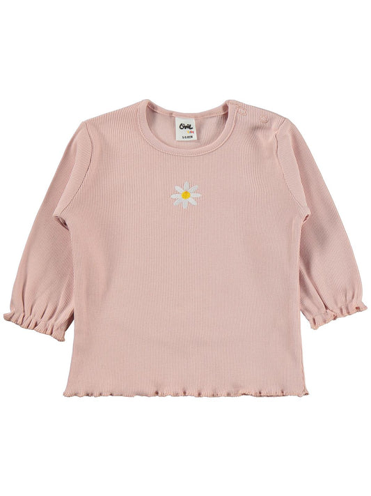 Civil Baby Papatya Nakışlı 6-18 Ay Takım - Pembe