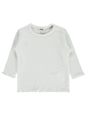 Civil Baby Kol Ucu Detaylı 6-18 Ay Sweatshirt - Ekru