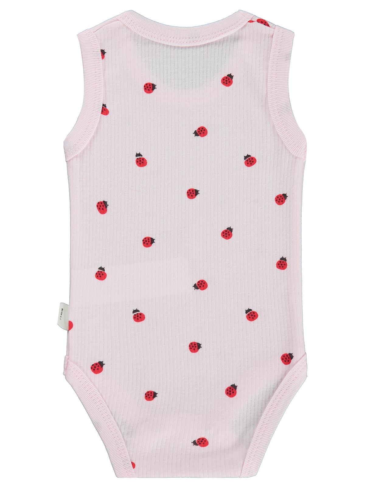 Civil Baby Uğur Böceği Empirme 0-3 Yaş Çıtçıtlı Badi - Pembe