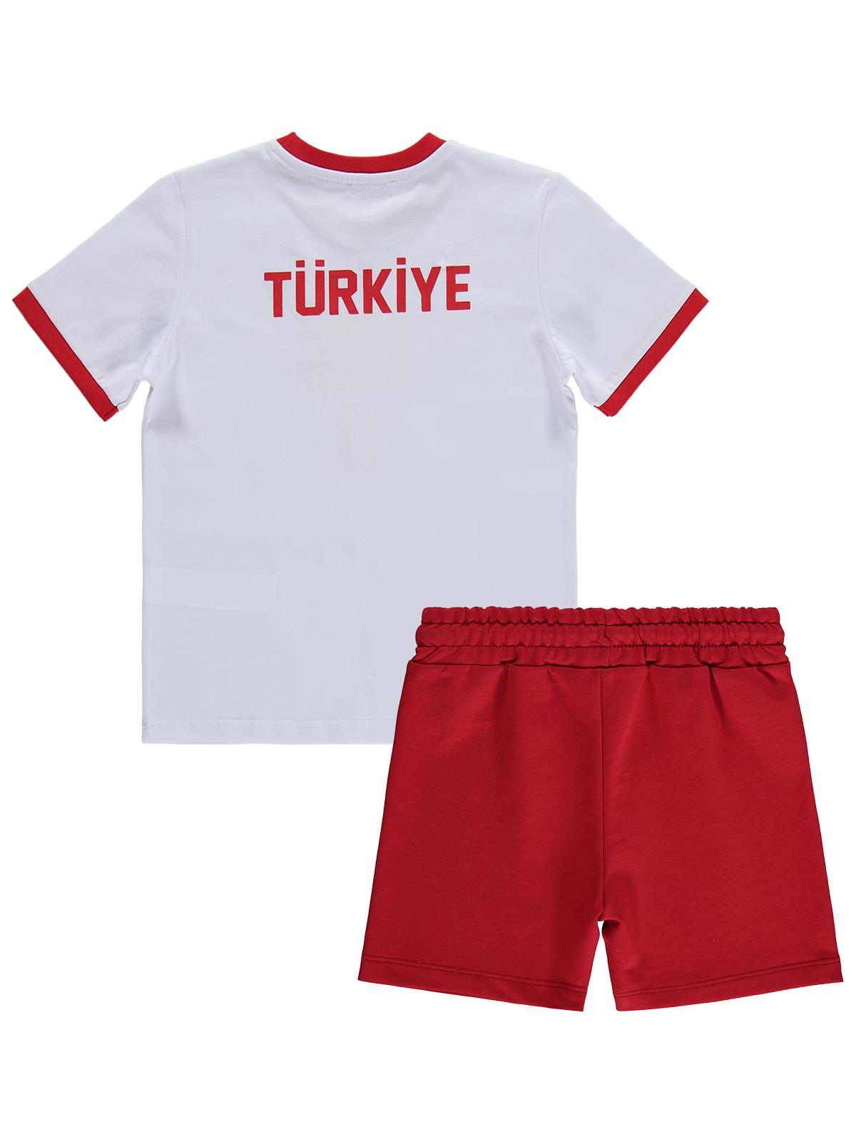 Civil Boys Türkiye Baskılı 2’li 10-13 Yaş Takım - Pamuk Forma - Beyaz
