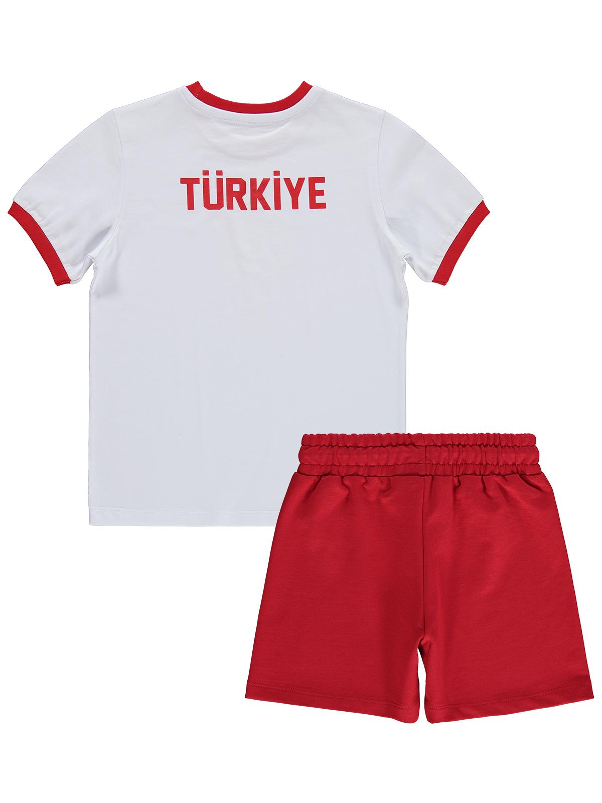 Civil Boys Türkiye Baskılı 2’li 2-5 Yaş Takım - Pamuk Forma - Beyaz