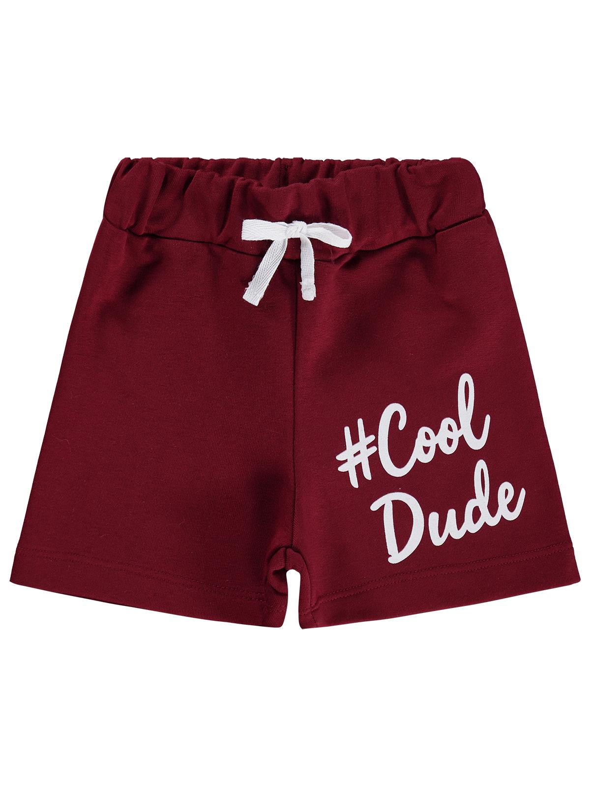 Civil Boys Tough Kid Baskılı 2-5 Yaş Kapri - Bordo