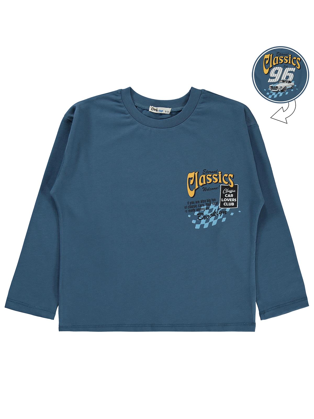 Civil Boys Classıc Est 96 Baskılı 6-9 Yaş Sweatshirt Km - Lacivert