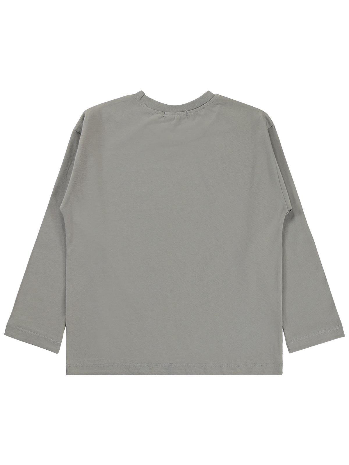 Civil Boys Erkek Çocuk 4489 Baskılı Sweatshirt Km | Süprem Uzun Kol | Okul Kreş ve Günlük Kullanım - Gri