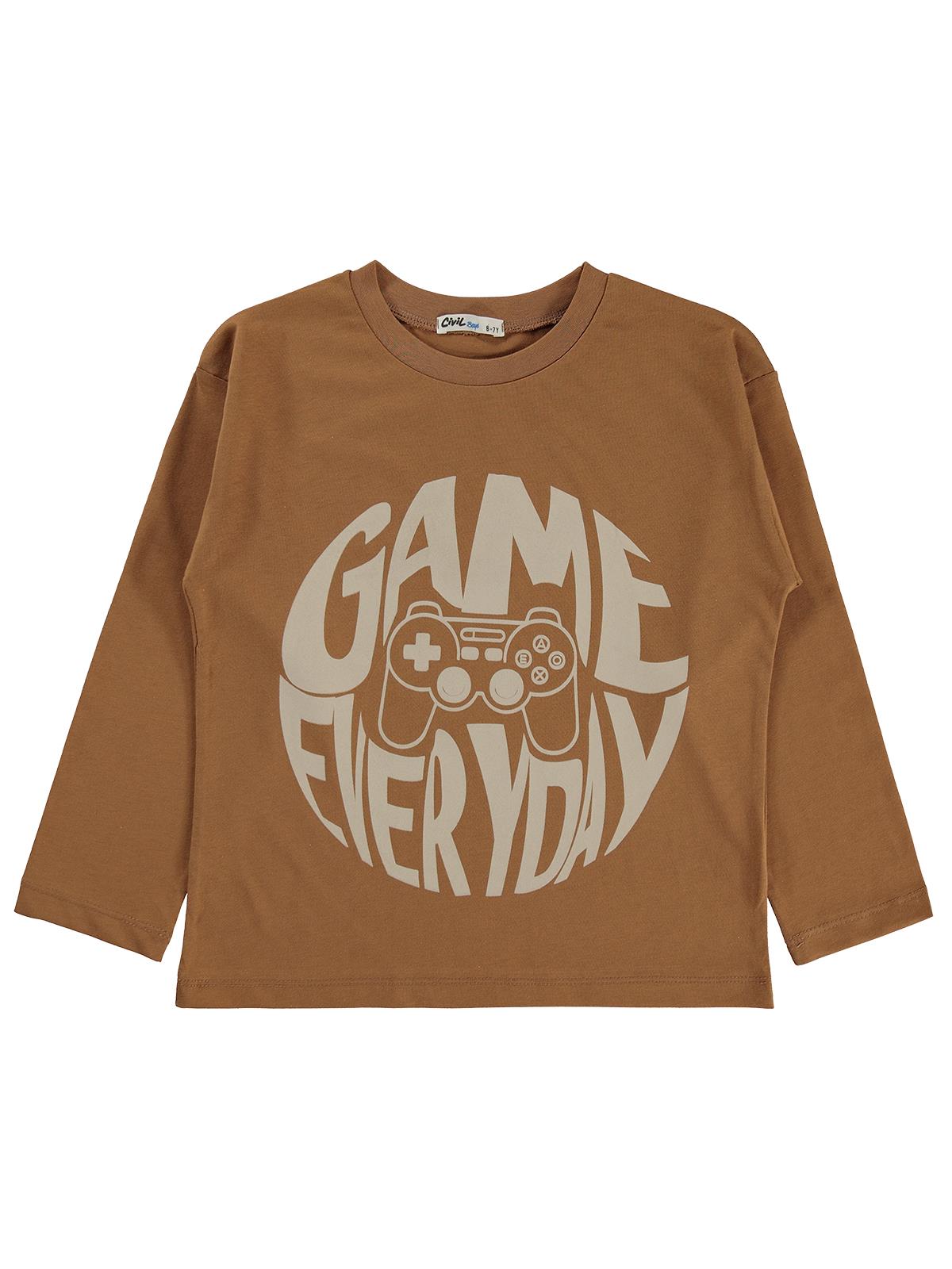 Civil Boys Game Everyday Baskılı 6-9 Yaş Sweatshirt Km - Yeşil