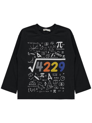 Civil Boys 4489 Baskılı 6-9 Yaş Sweatshirt - Siyah