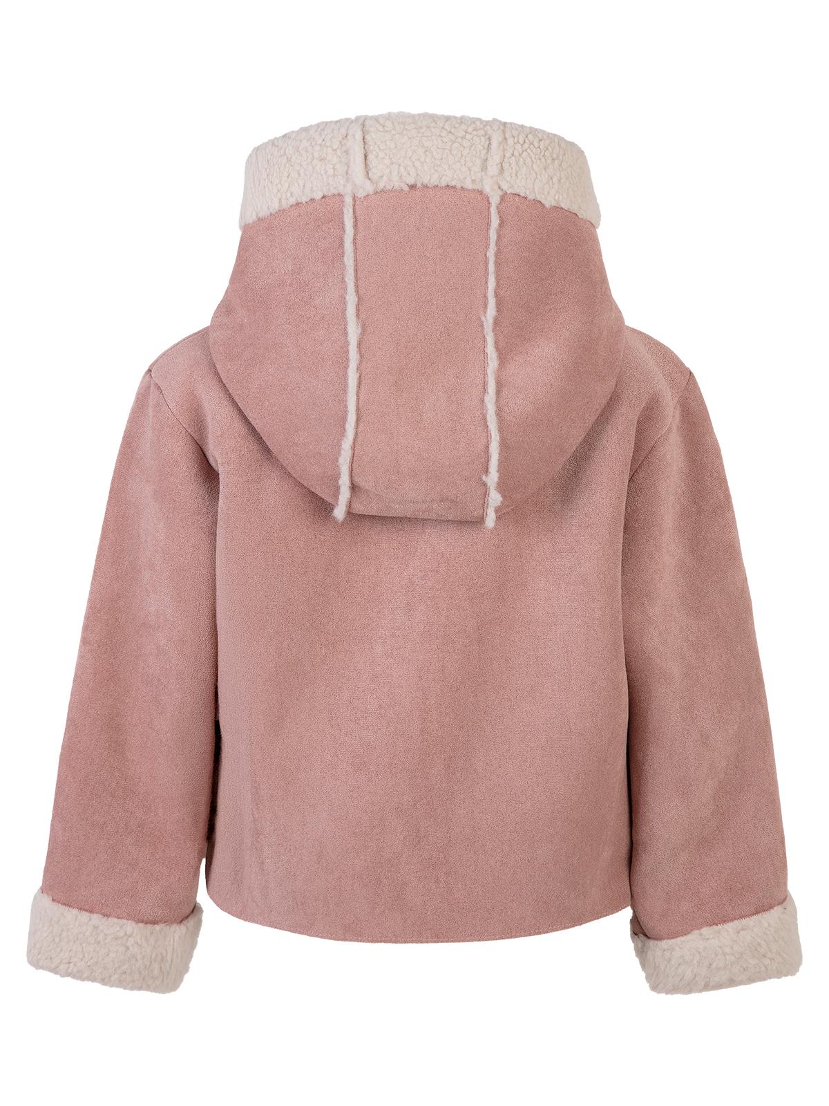 Civil Girls Düğmeli Süet 2-5 Yaş Mont - Pembe