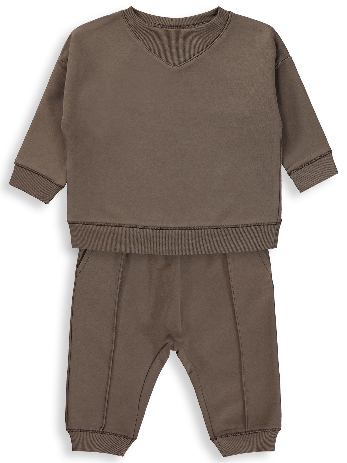 Civil Baby Basic 6-18 Ay Takım - Kahverengi