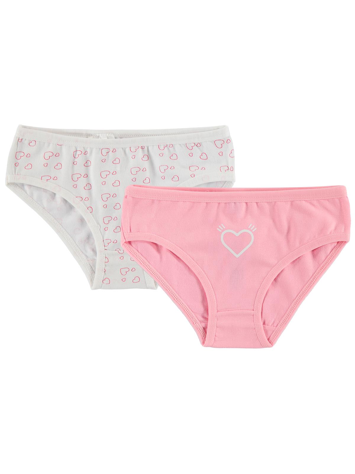Civil Girls Cute Kalp 2-12 Yaş Kız Çocuk 2'li Külot