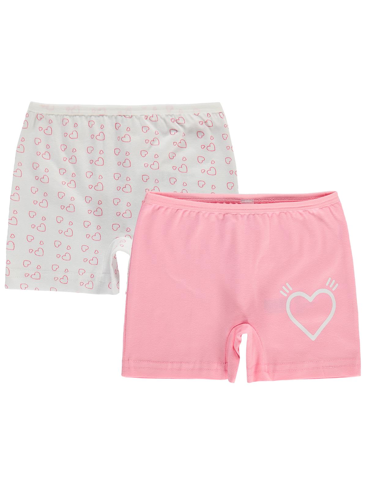 Civil Girls Cute Kalp 2-12 Yaş Kız Çocuk 2'li Boxer