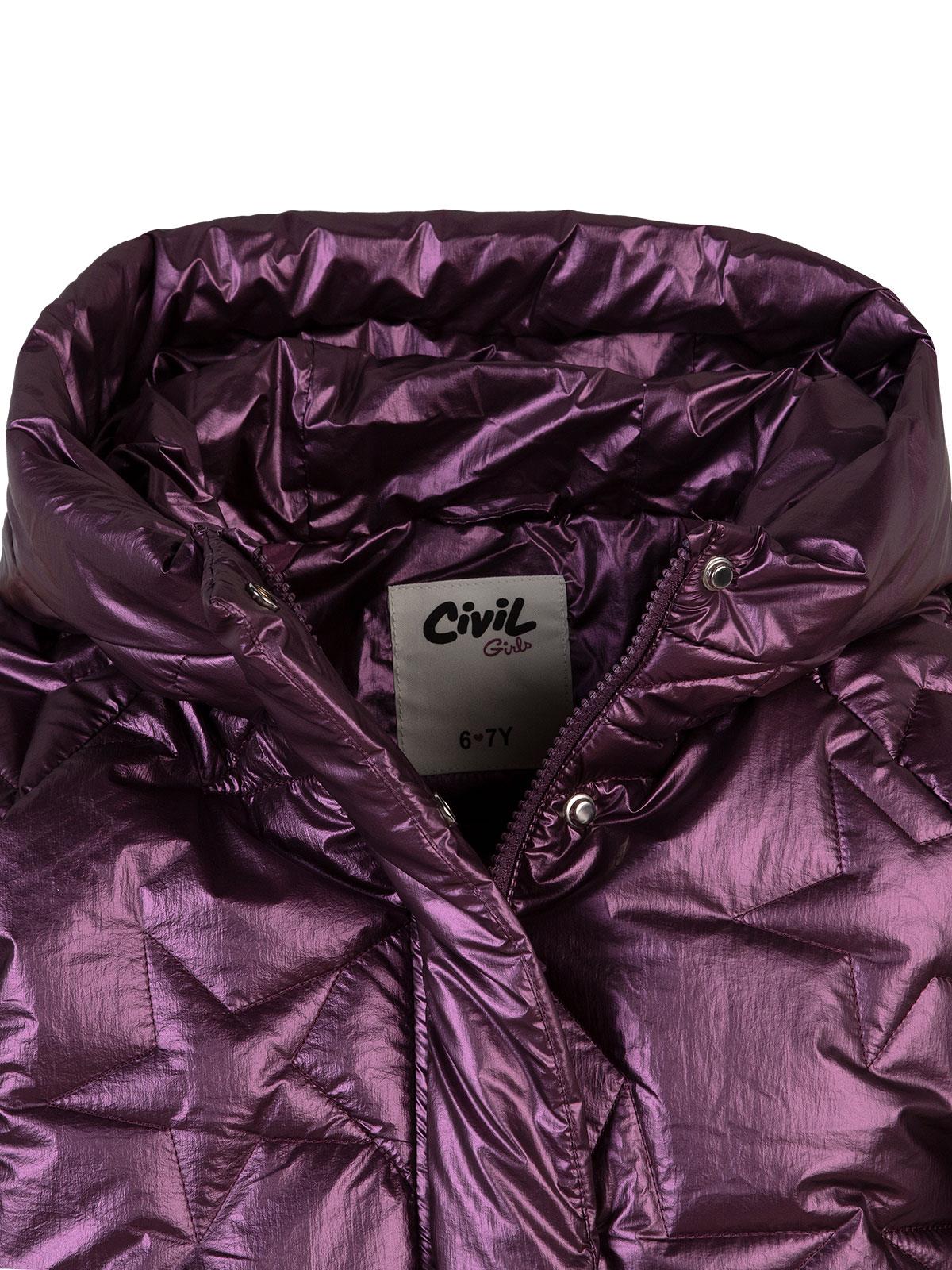 Civil Girls Yıldız Kapitone 10-13 Yaş Mont - Lila