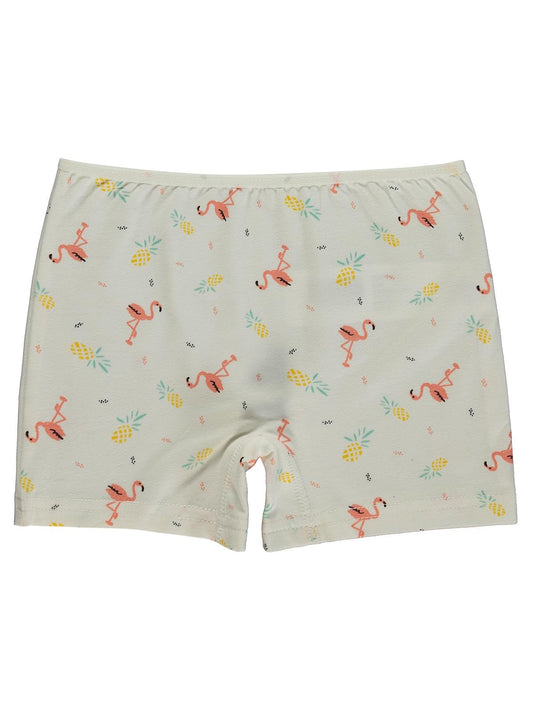Civil Kız Çocuk Flamingo Kız Çocuk 2'li Boxer | Likralı Süprem | Okul Kreş ve Günlük Kullanım