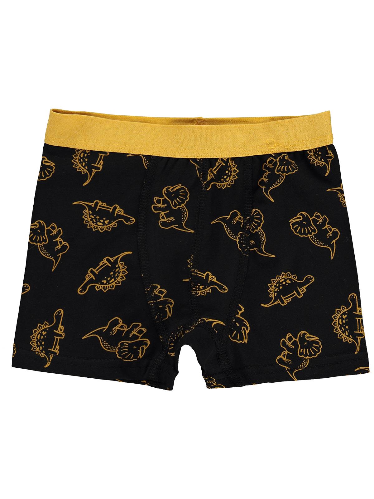 Civil Erkek Çocuk Dinosaurs Erkek Çocuk 2'li Boxer | Likralı Süprem | Okul Kreş ve Günlük Kullanım