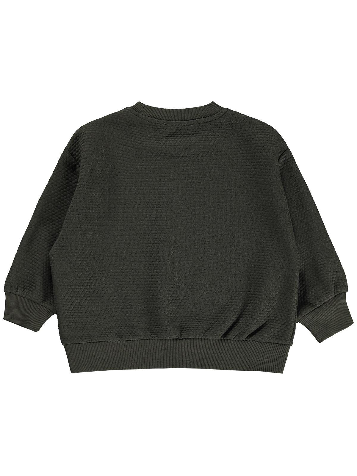Civil Boys Erkek Çocuk Petek Kumaşlı Sweatshirt | Jakarlı Süprem Uzun Kol | Okul Kreş ve Günlük Kullanım - Haki
