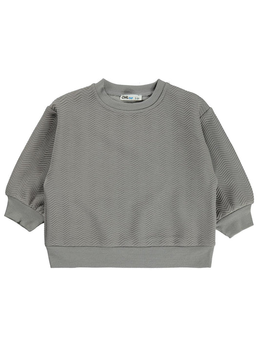 Civil Boys Çizgili 2-5 Yaş Sweatshirt - Gri