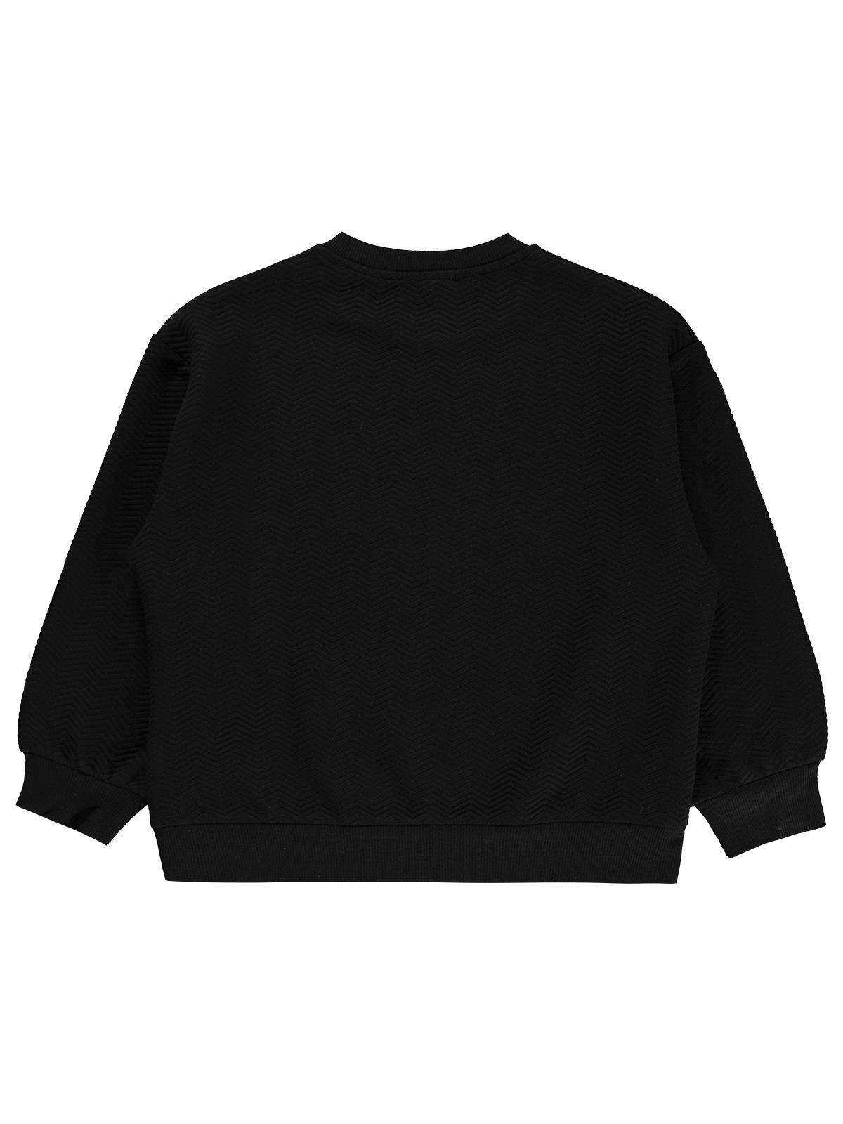 Civil Boys Çizgili 6-9 Yaş Sweatshirt - Siyah