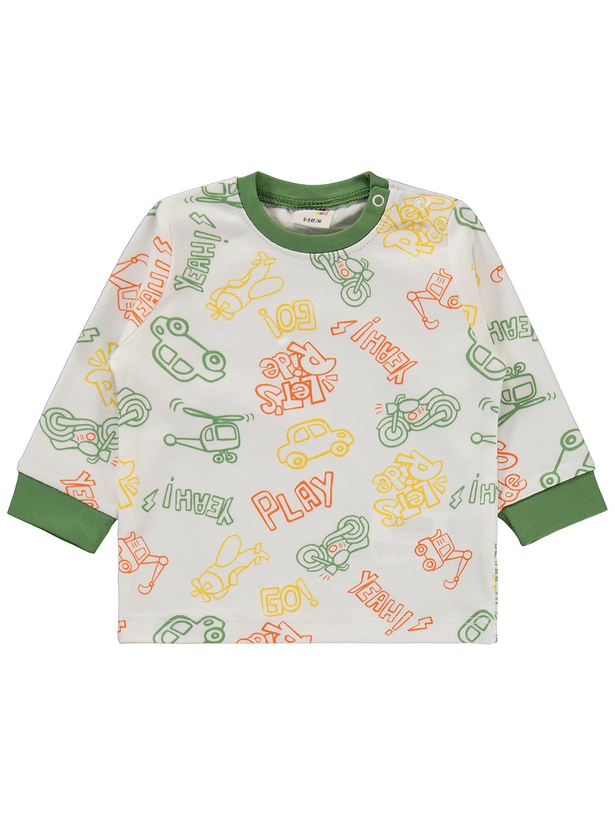 Civil Baby Araba Baskılı 6-18 Ay Pijama Takımı - Yeşil